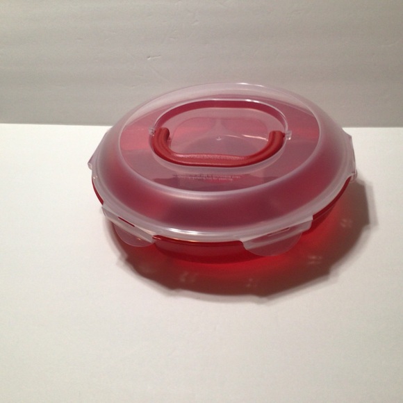Lock n Lock Red Chip n Dip/ Veg Dip Slotted Bowl w Handle New in Original Box - Picture 9 of 9